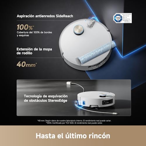 DREAME Aqua10 Ultra Roller Complete, Robot Aspirador, Autolimpieza del Rodillo, Supera Obstáculos de 8 cm
