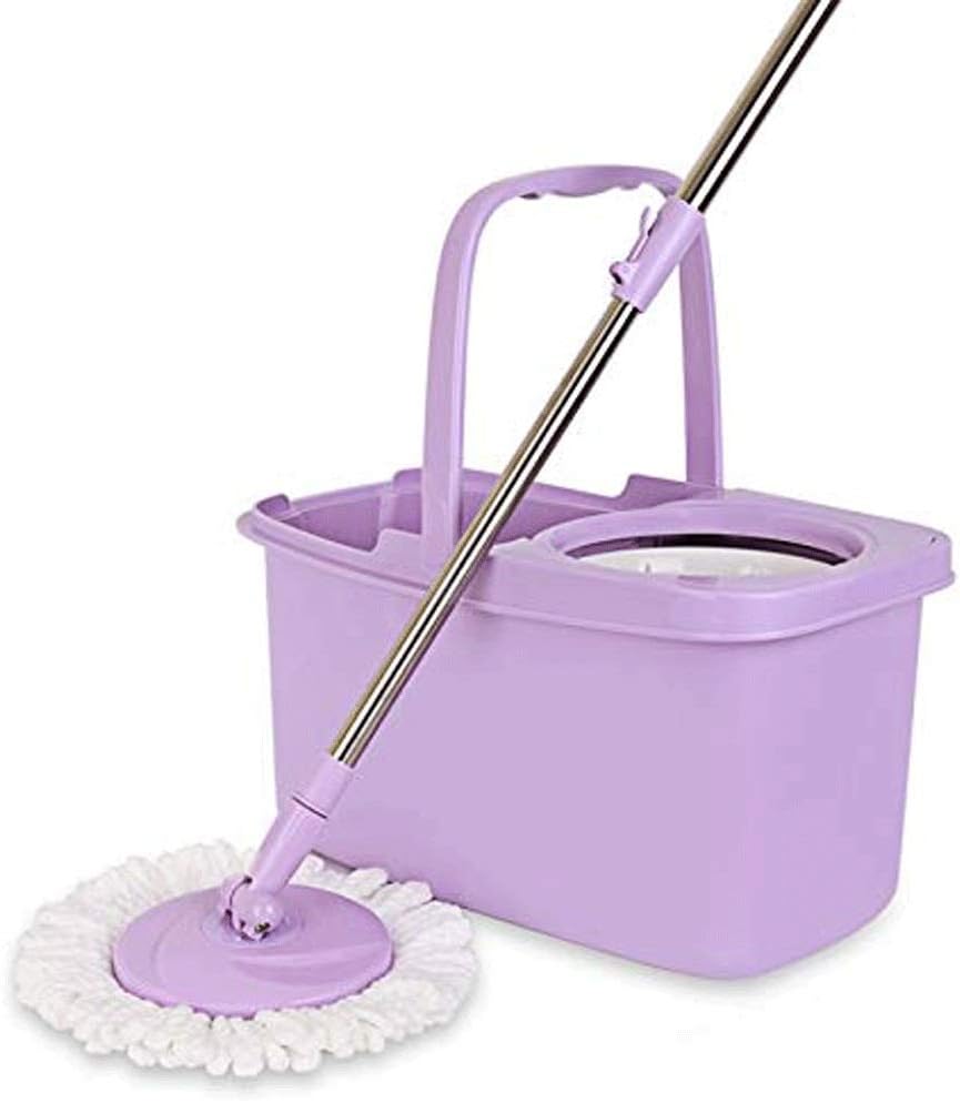 Trapeador, trapeador Giratorio y Sistema de Cubo Trapeador Giratorio autoescurrido con Cabezales de trapeador de Microfibra Lavables a máquina