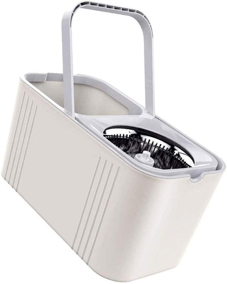 Juego de Cubo y fregona giratoria para el Suelo, Juego de Cubo para fregona giratoria, Cabezales Secos giratorios para el hogar, Cocina y Dormitorio