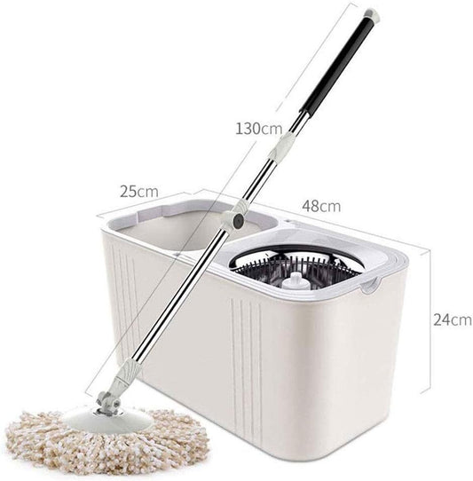 Juego de Cubo y fregona giratoria para el Suelo, Juego de Cubo para fregona giratoria, Cabezales Secos giratorios para el hogar, Cocina y Dormitorio