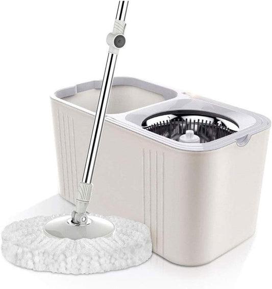 Juego de Cubo y fregona giratoria para el Suelo, Juego de Cubo para fregona giratoria, Cabezales Secos giratorios para el hogar, Cocina y Dormitorio