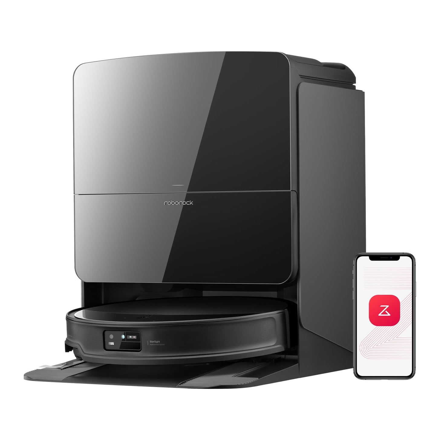 roborock Saros 10R Robot Aspirador 22000Pa Succión con mopa, Cuerpo Ultrafino de 7,98 cm, Obstáculo Extremo de 4 cm, Sin enredos