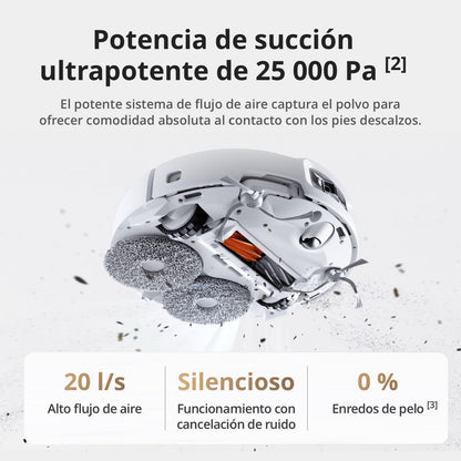 Robot Aspirador y mopa dji Romo A con Robot Transparente, succión de 25 000 Pa, detección a Nivel de dron
