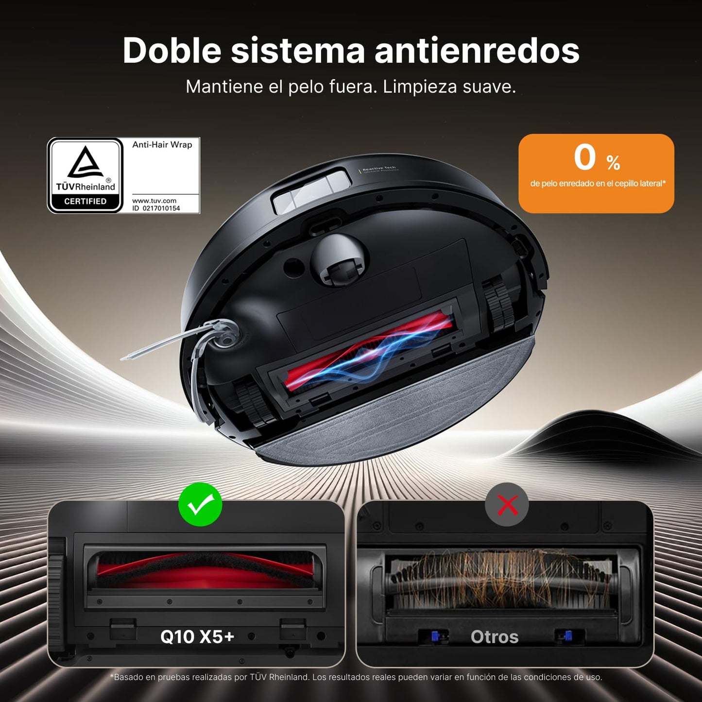 roborock Q10 X5+ Robot Aspirador y Mopa, Muelle de Vaciado Automático Durante 7 Semanas