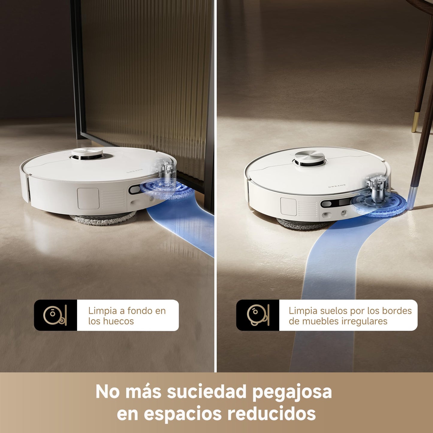 DREAME L40 Ultra Ae Robot Aspirador con 19,000 Pa de Succión, Cepillos y Mopa de Alcance Flexible