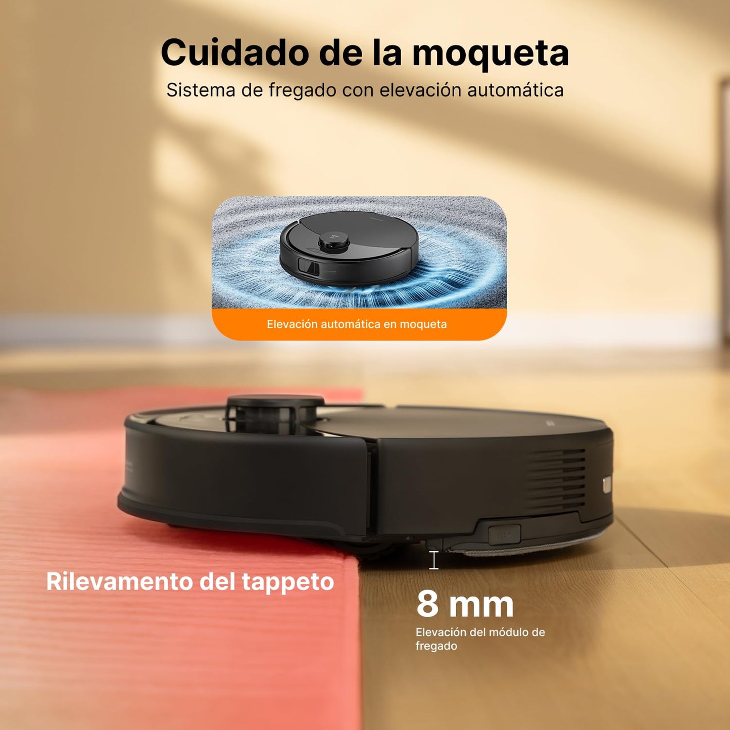 roborock Q10 X5+ Robot Aspirador y Mopa, Muelle de Vaciado Automático Durante 7 Semanas