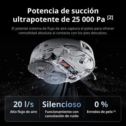 Robot Aspirador y mopa dji Romo P con diseño Transparente, succión de 25 000 Pa, detección a Nivel de dron