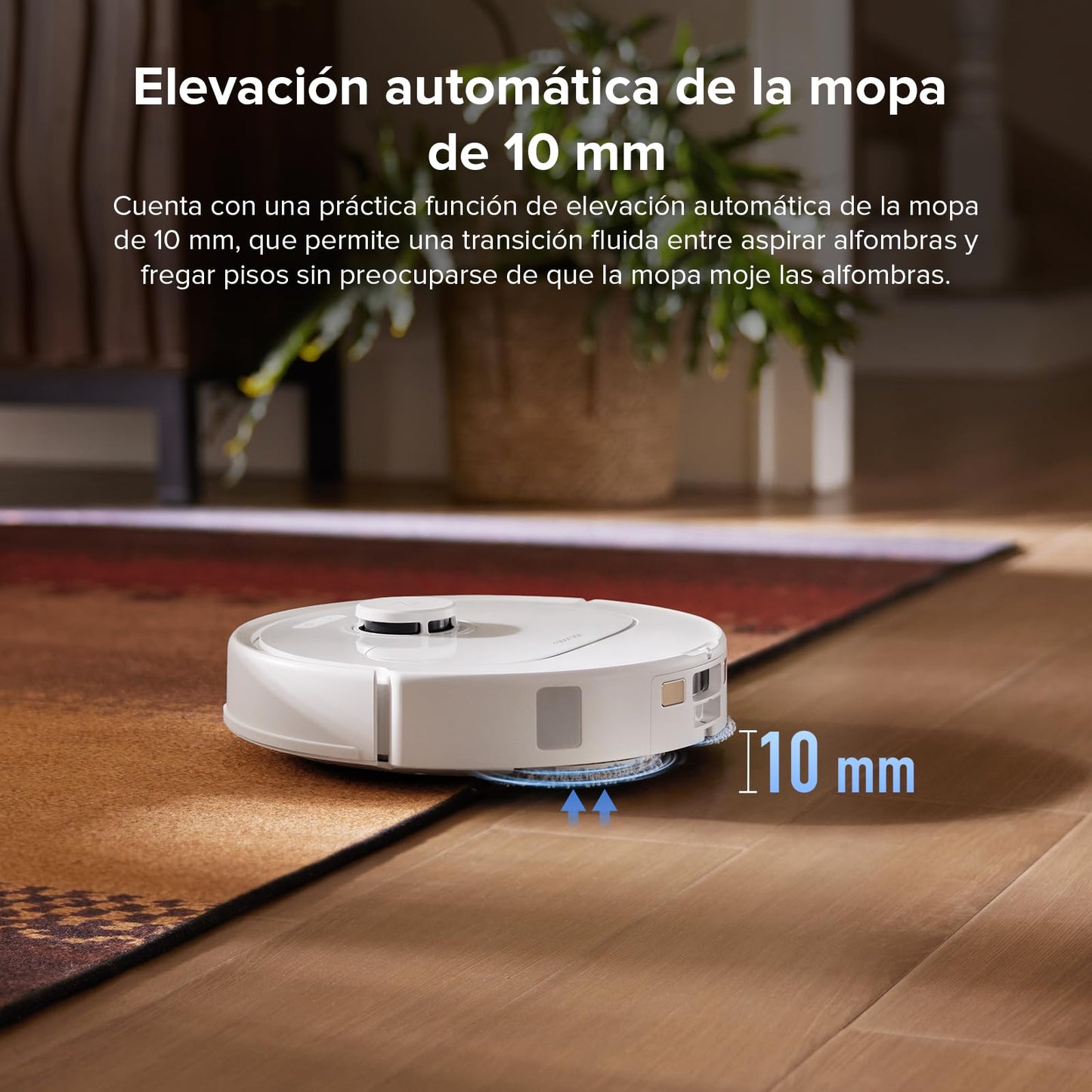 roborock QV 35S Set Robot Aspirador, Succión HyperForce de 10000 Pa con Base Multifuncional, Cepillos Dobles Antienredos