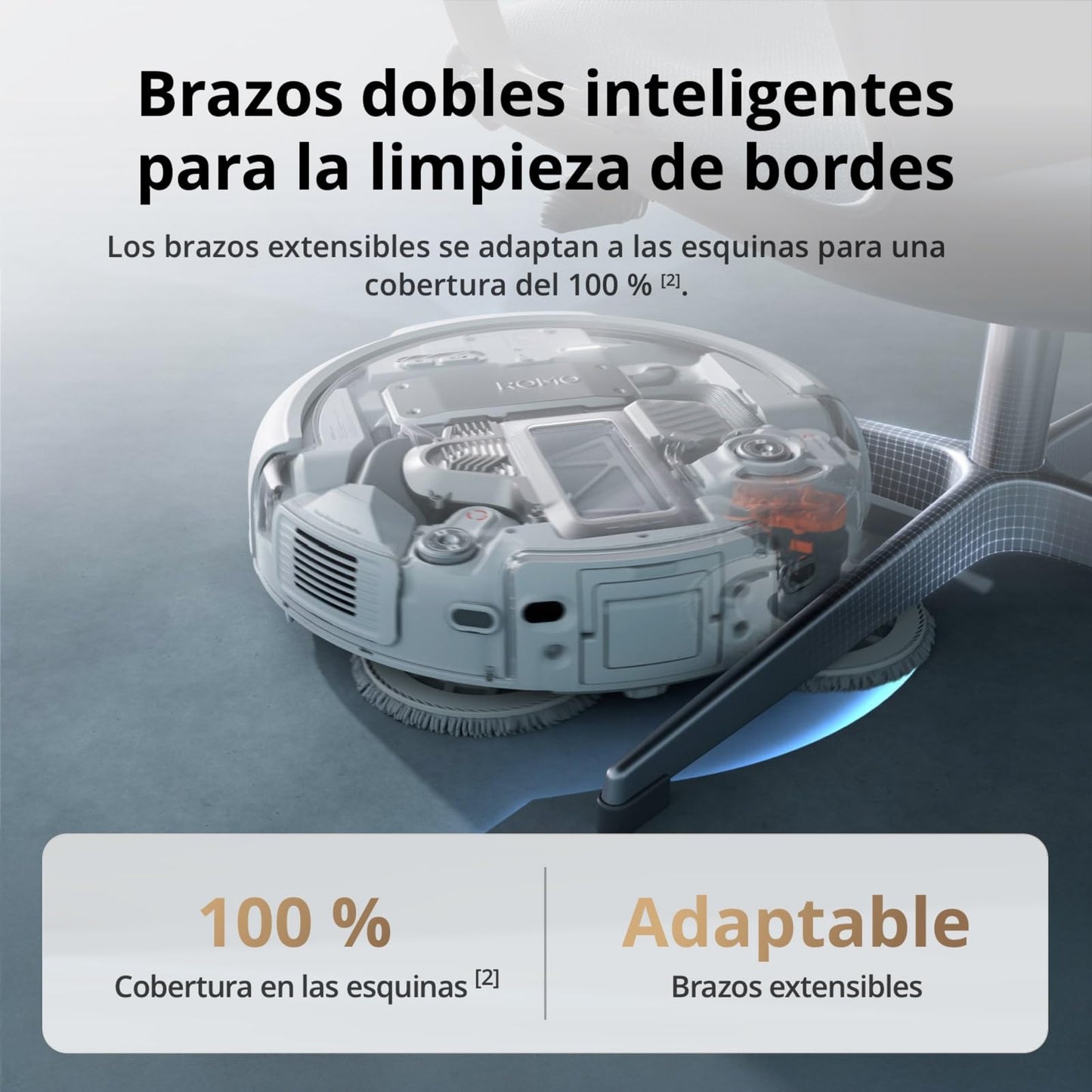 Robot Aspirador y mopa dji Romo A con Robot Transparente, succión de 25 000 Pa, detección a Nivel de dron