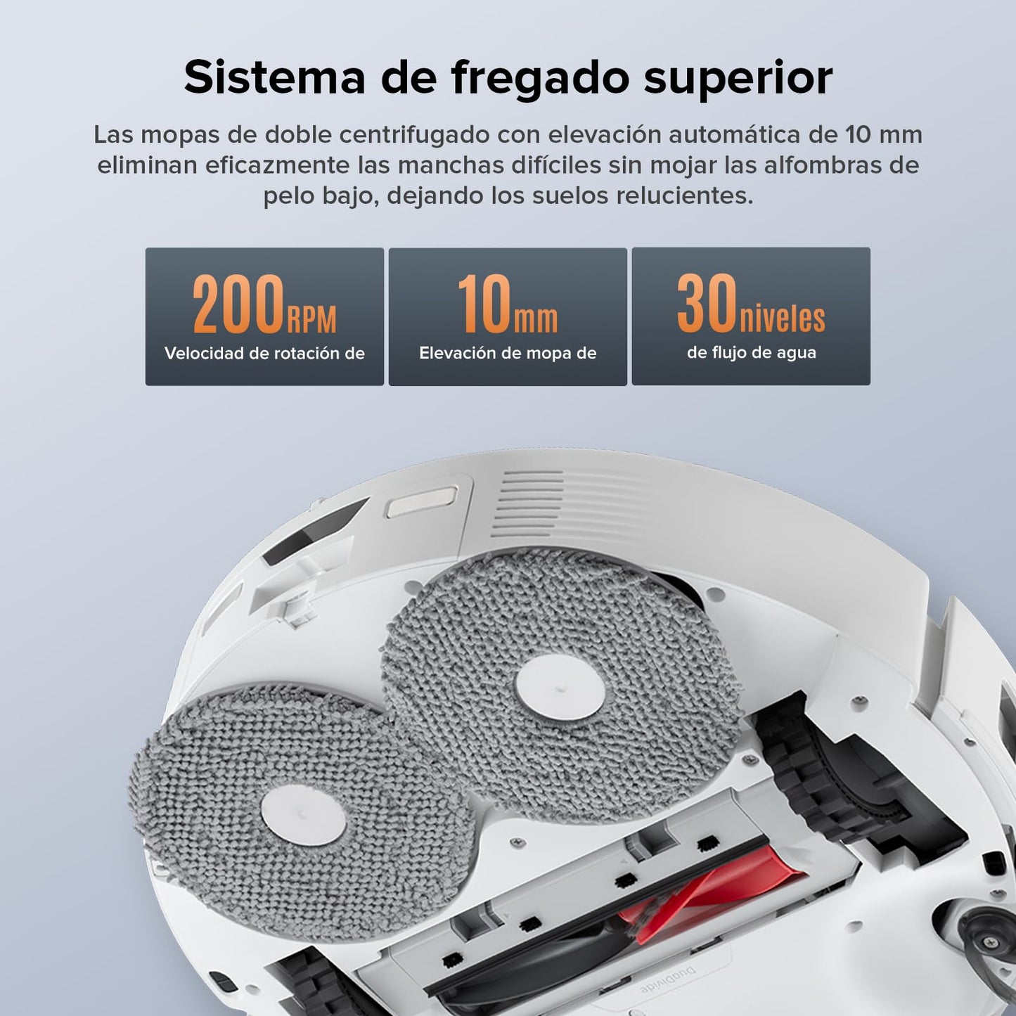 roborock Qrevo Edge S5A Robot Aspirador y Fregasuelos 18.500 Pa, Sin Enredos, FlexiArm Cepillo Lateral y Mopa