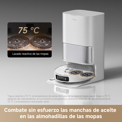 DREAME L40 Ultra Ae Robot Aspirador con 19,000 Pa de Succión, Cepillos y Mopa de Alcance Flexible