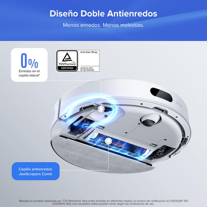 roborock Q7 L5+ Set Robot Aspirador y Fregador de 8000 Pa, 7 Weeks Autovaciado, Sistema Doble Antienredos