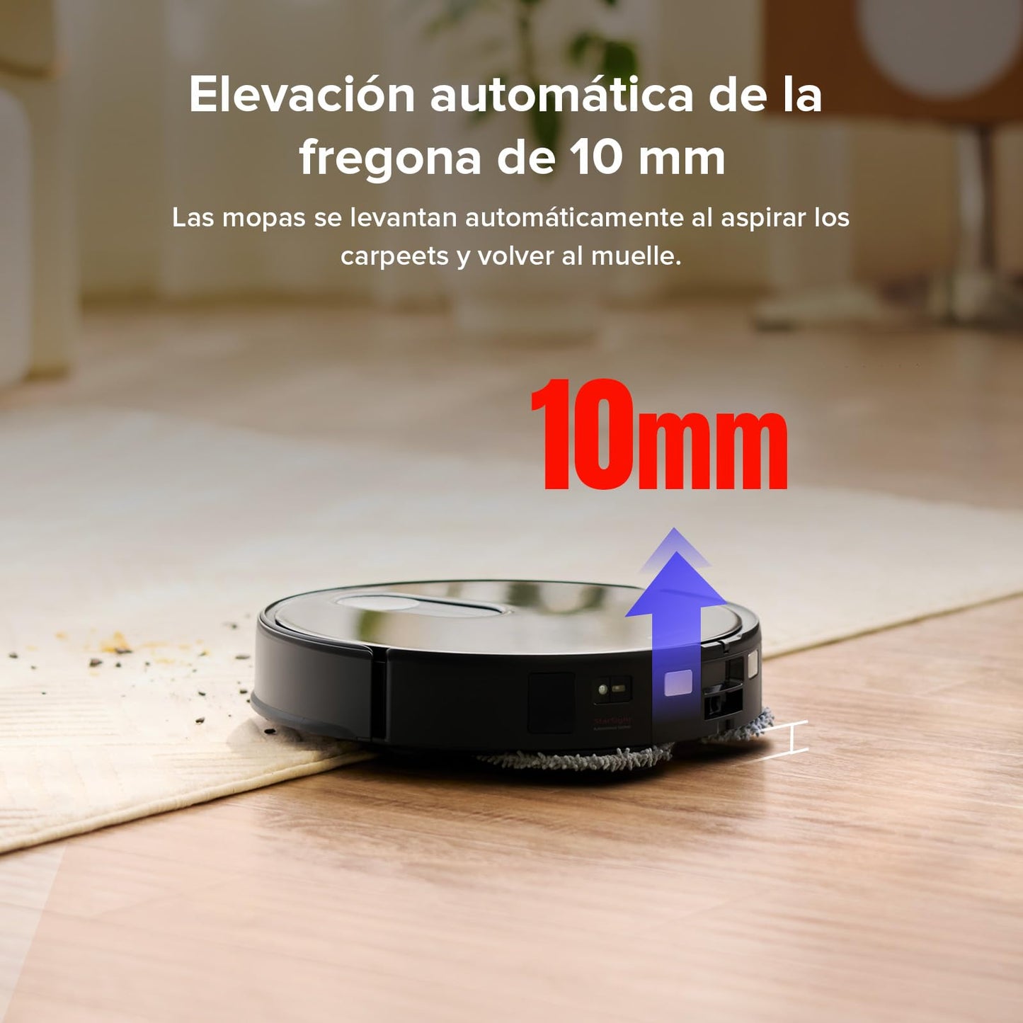 roborock Qrevo Slim Robot Aspirador, 8.2 cm, Navegación pionero Tiempo de Vuelo (ToF) en 3D y StarSight™
