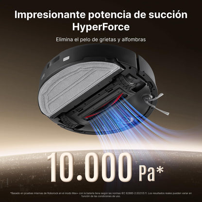 roborock Q10 X5+ Robot Aspirador y Mopa, Muelle de Vaciado Automático Durante 7 Semanas