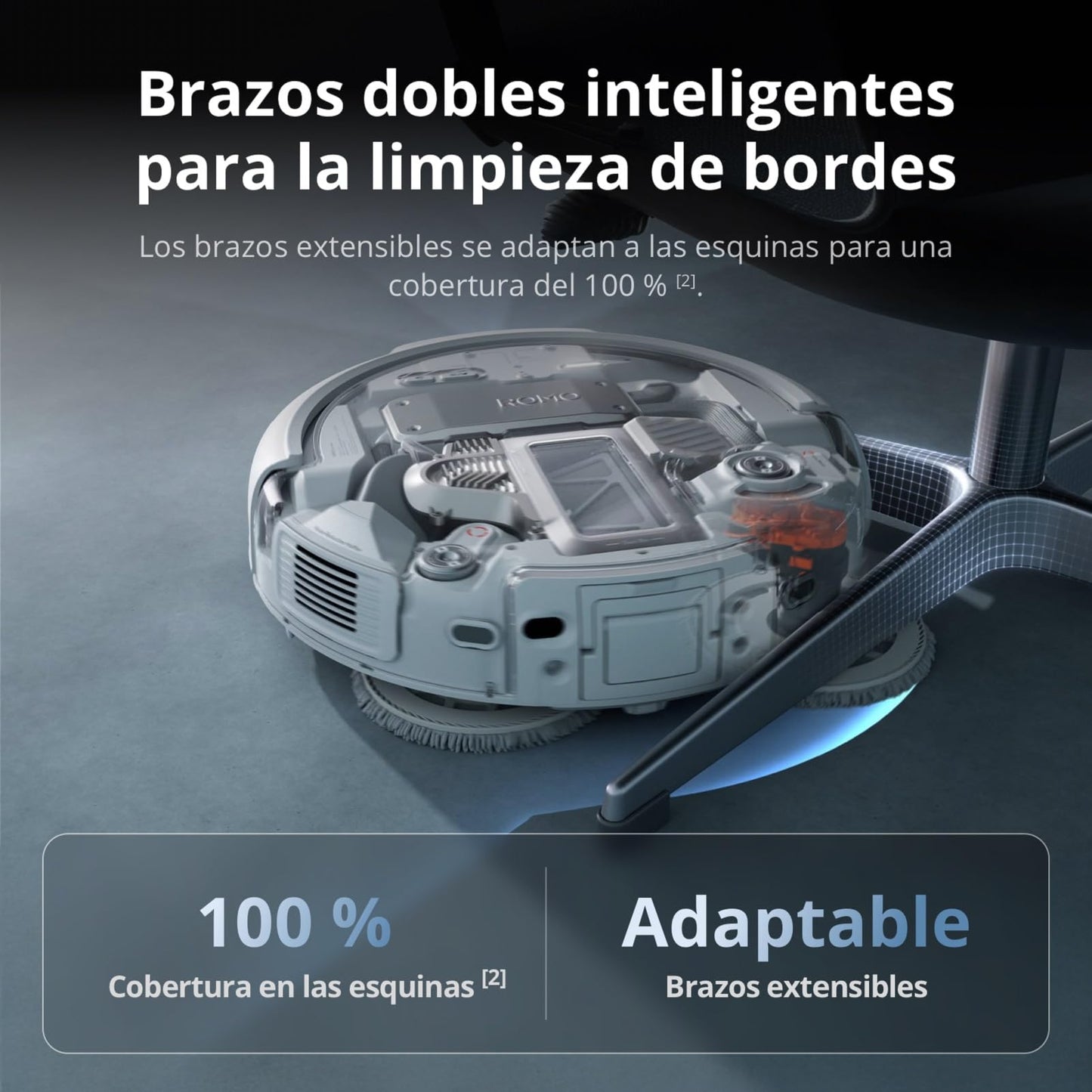 Robot Aspirador y mopa dji Romo P con diseño Transparente, succión de 25 000 Pa, detección a Nivel de dron
