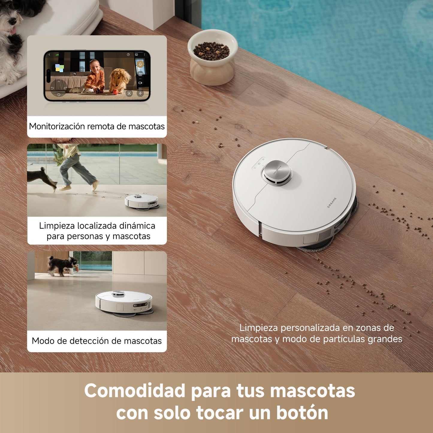 DREAME L40 Ultra Ae Robot Aspirador con 19,000 Pa de Succión, Cepillos y Mopa de Alcance Flexible