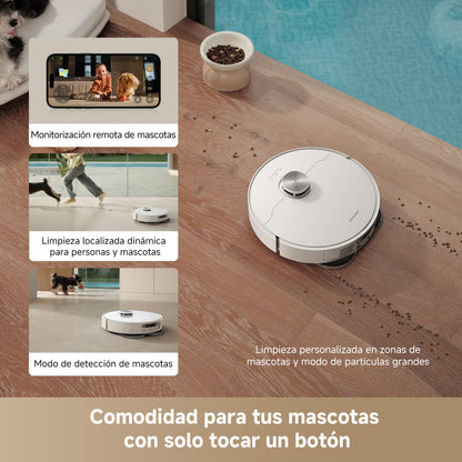 DREAME L40 Ultra Ae Robot Aspirador con 19,000 Pa de Succión, Cepillos y Mopa de Alcance Flexible