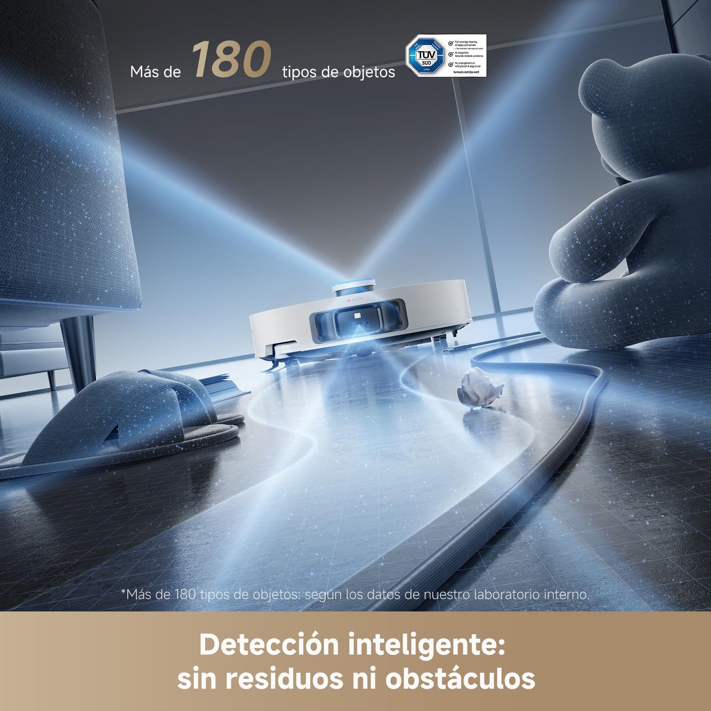 DREAME L50 Pro Ultra Robot Aspirador y Fregasuelos, 19500 Pa, Autolimpieza de la Mopa, Detección de Obstáculos Inteligente