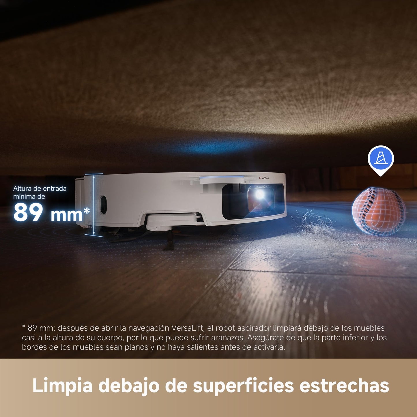 dreame X50 Ultra Complete Robot Aspirador y Fregasuelos, 20000Pa Succión, Overcoming Obstacles hasta 6 CM, Control de Radar Elevado y Bajado