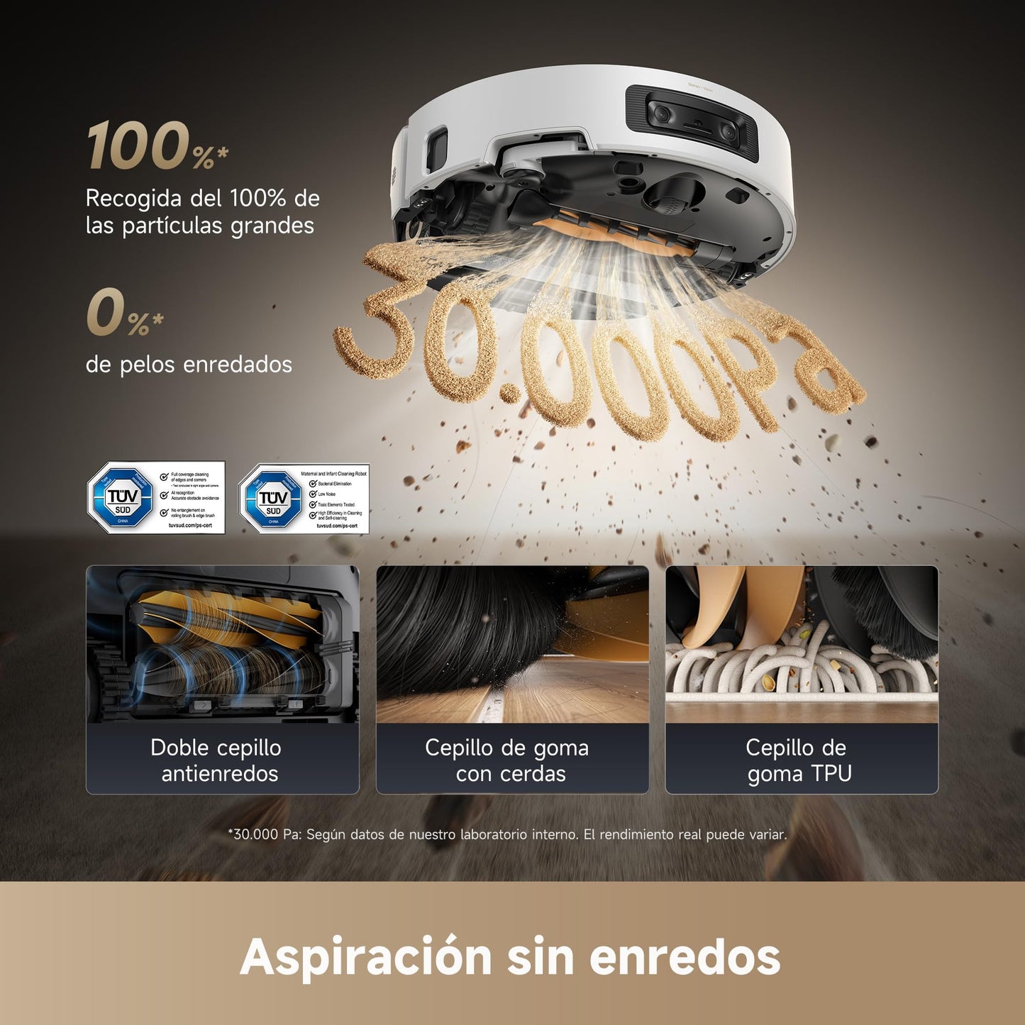 DREAME Aqua10 Ultra Roller Complete, Robot Aspirador, Autolimpieza del Rodillo, Supera Obstáculos de 8 cm