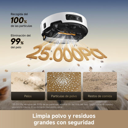 dreame Aqua10 Ultra Track Complete, Robot Aspirador, Friega a 45 °C, Temperatura Constante, Cruza Obstáculos de 6 cm