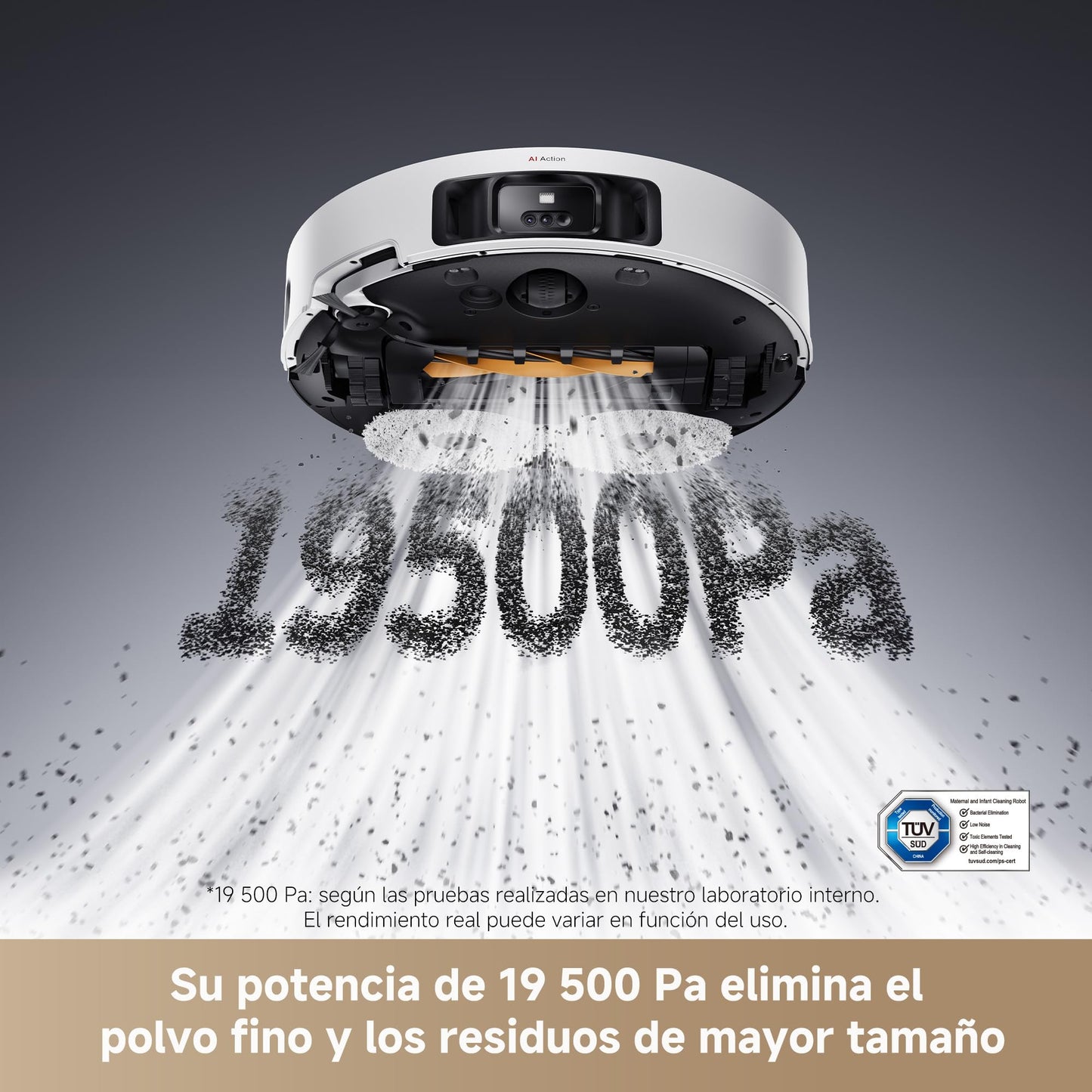 DREAME L50 Pro Ultra Robot Aspirador y Fregasuelos, 19500 Pa, Autolimpieza de la Mopa, Detección de Obstáculos Inteligente