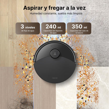 roborock Q10 X5+ Robot Aspirador y Mopa, Muelle de Vaciado Automático Durante 7 Semanas