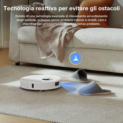 roborock Robot Aspirador QV 35A Set, 8000Pa de succión, Dos mopas giratorias elevables, cepillos antienredos