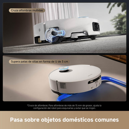 dreame Aqua10 Ultra Track Complete, Robot Aspirador, Friega a 45 °C, Temperatura Constante, Cruza Obstáculos de 6 cm