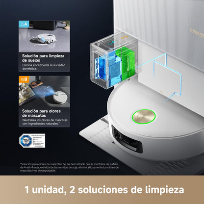 DREAME Aqua10 Ultra Roller Complete, Robot Aspirador, Autolimpieza del Rodillo, Supera Obstáculos de 8 cm
