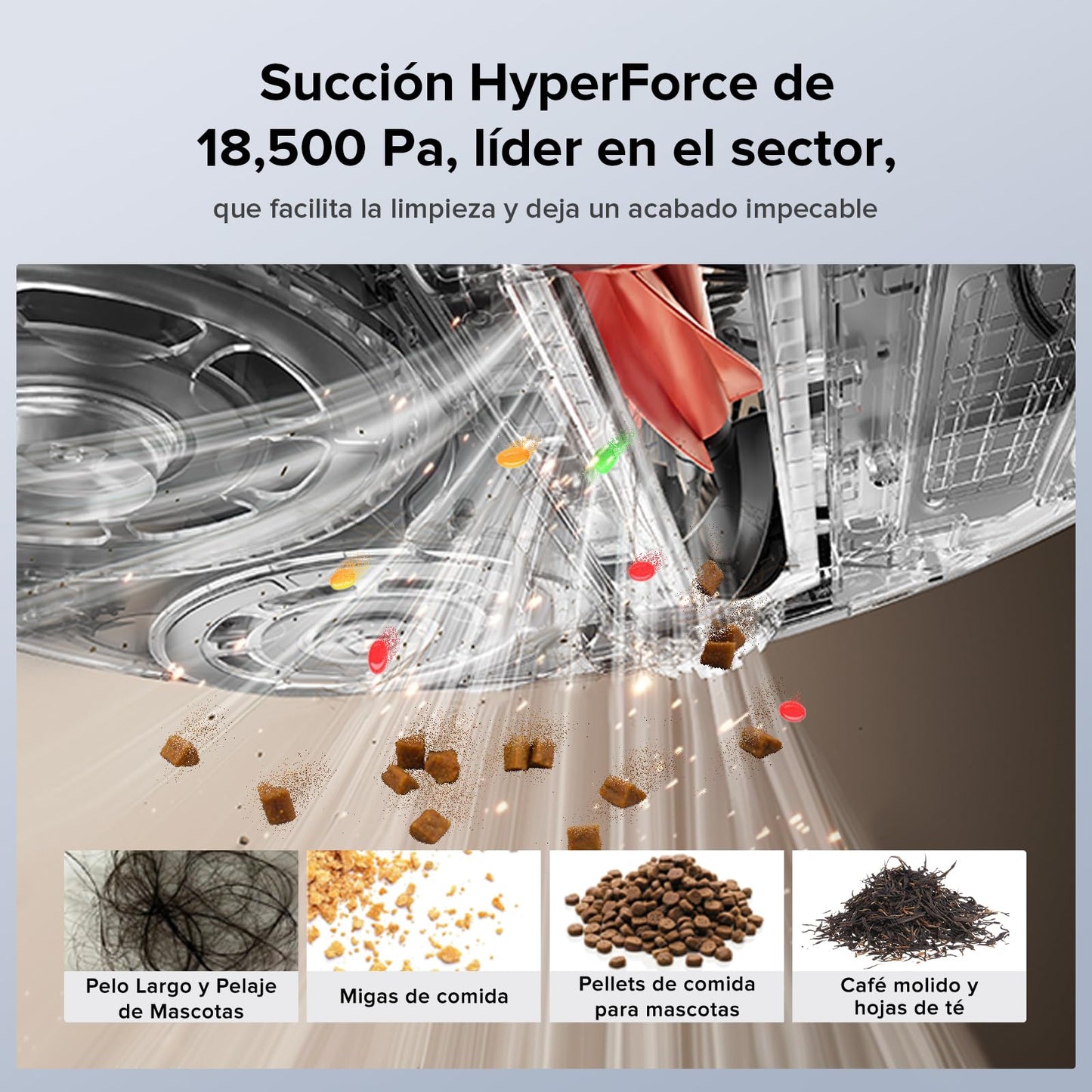roborock Qrevo Edge S5A Robot Aspirador y Fregasuelos 18.500 Pa, Sin Enredos, FlexiArm Cepillo Lateral y Mopa