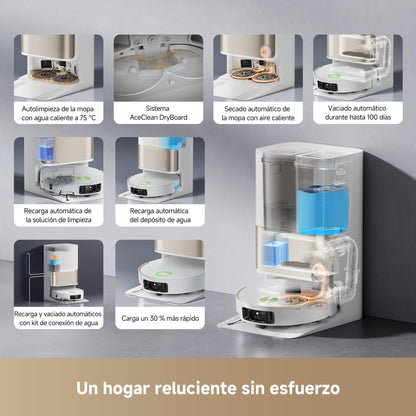 DREAME L50 Pro Ultra Robot Aspirador y Fregasuelos, 19500 Pa, Autolimpieza de la Mopa, Detección de Obstáculos Inteligente