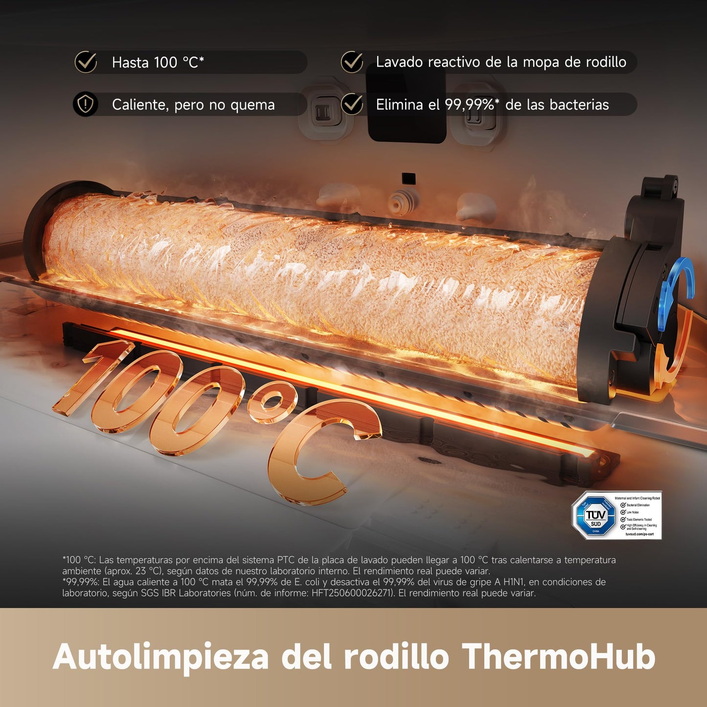 DREAME Aqua10 Ultra Roller Complete, Robot Aspirador, Autolimpieza del Rodillo, Supera Obstáculos de 8 cm