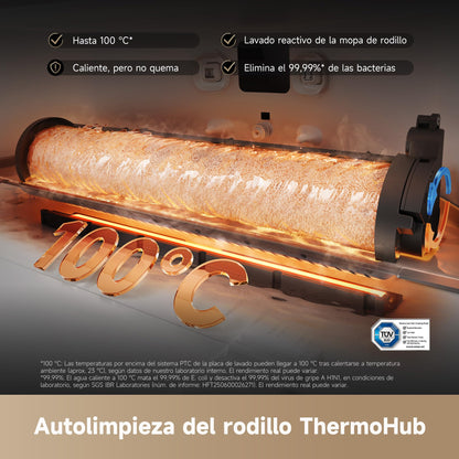 DREAME Aqua10 Ultra Roller Complete, Robot Aspirador, Autolimpieza del Rodillo, Supera Obstáculos de 8 cm