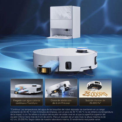 dreame Aqua10 Ultra Track Complete, Robot Aspirador, Friega a 45 °C, Temperatura Constante, Cruza Obstáculos de 6 cm